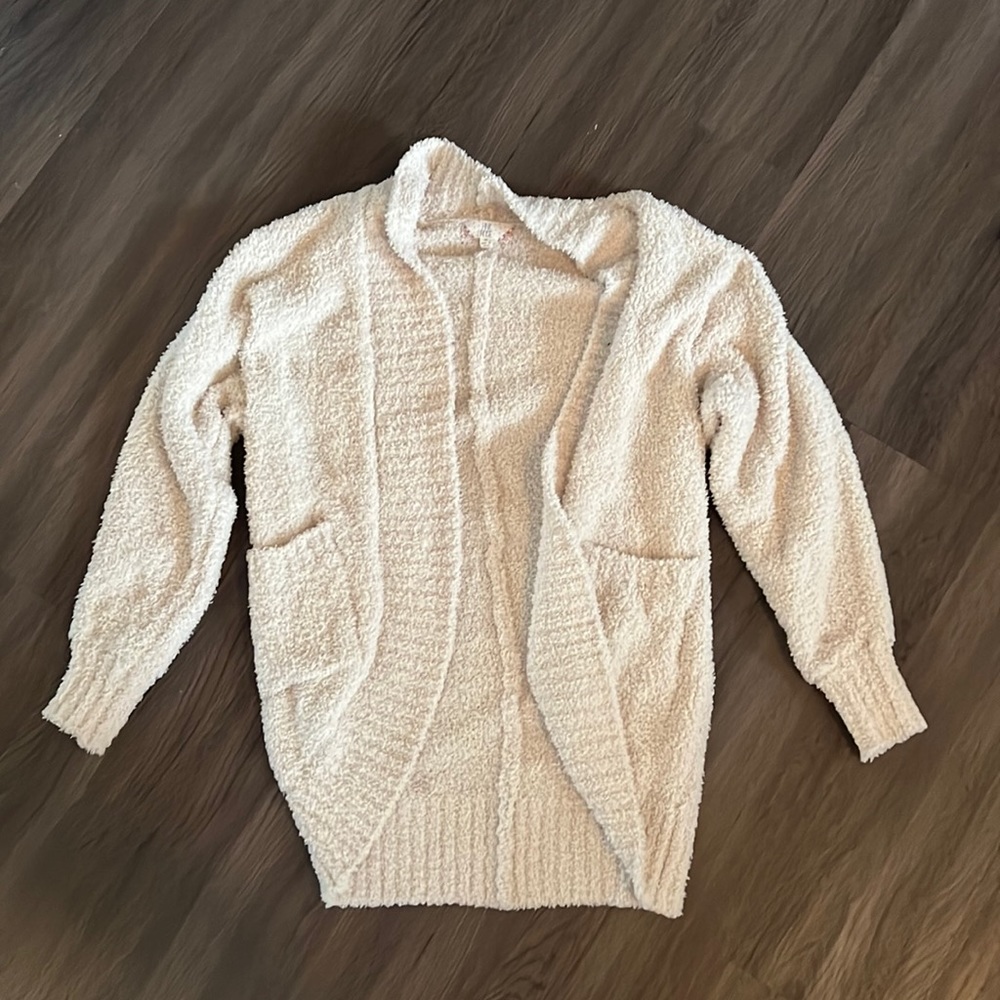 White cardigan